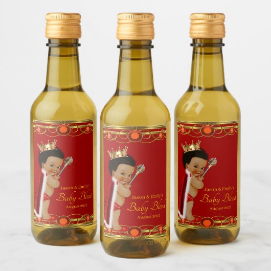 Rode Gouden Prins Mini Wijnfles Labels Wijn Etiket (Flessen)