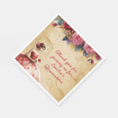 Rode Gouden Quinceañera Jurk Evenement Feestartike Servet (Hoek)