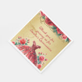 Rode Gouden Quinceañera Jurk Evenement Partyware C Servet (Hoek)