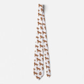 Rode Gouden Retriever Patroon Met Aangepast Monogr Stropdas (Voorkant)