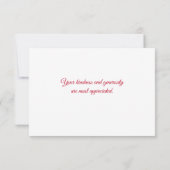  rode gouden Roos vlinder Hartelijk dank Bedankkaart (Achterkant)