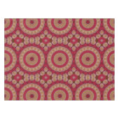 Rode gouden rosetten Mandala Tafelkleed (Voorkant (Horizontaal))