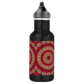 Rode gouden rosetten Mandala Waterfles (Rechts)