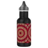 Rode gouden rosetten Mandala Waterfles (Links)