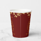 Rode & Gouden School College Klasse Reünie Papieren Bekers (Rechts)