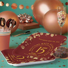 Rode & Gouden School College Klasse Reünie Papieren Bordje