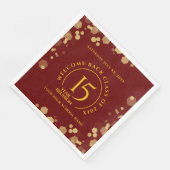 Rode & Gouden School College Klasse Reünie Servet (Hoek)