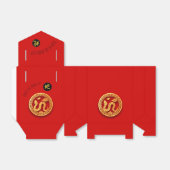 Rode Gouden Slang Papercut Chinees Nieuwjaar 2025  Bedankdoosjes (Uitgevouwen)