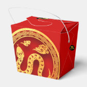 Rode gouden slang Papercut Chinees Nieuwjaar 2025 Bedankdoosjes (Achterkant)