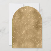 Rode Gouden Sparkle Quinceañera Ballon Uitnodiging (Achterkant)