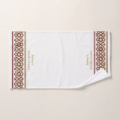 Rode Gouden Ster Bloem Grens Wit Aangepaste Wudhu Handdoek (Handdoek)