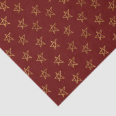 Rode gouden sterren schitteren helder tissuepapier (Detail)