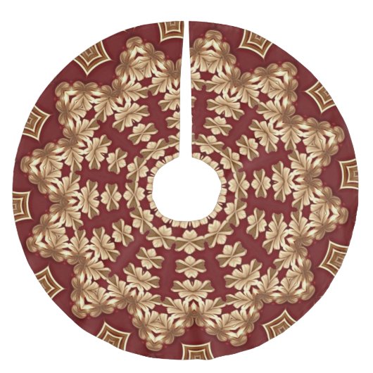 Rode Gouden Vakantie Kerstrok Kerstboom Rok (Voorkant)