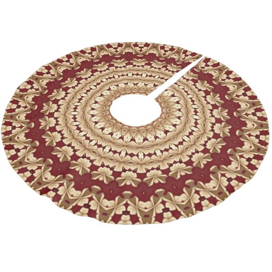 Rode Gouden Vakantie Kerstrok Kerstboom Rok (Gekanteld)