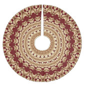 Rode Gouden Vakantie Kerstrok Kerstboom Rok (Voorkant)