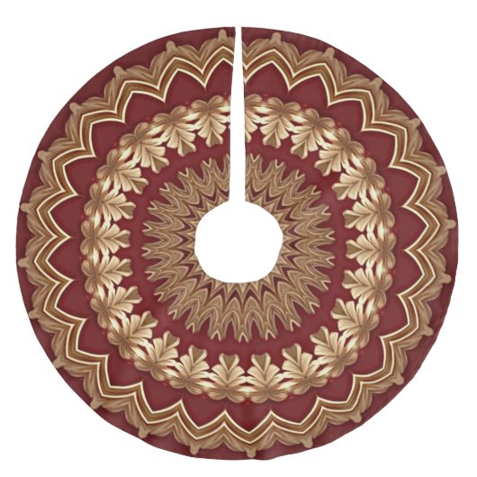 Rode Gouden Vakantie Kerstrok Kerstboom Rok (Voorkant)