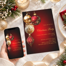 Rode gouden versieringen Kerstfeest