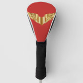 Rode gouden vleugels golfheadcover (Voorkant)