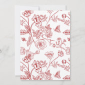 Rode gouden vlinder Quinceañera Quince Años Kaart (Achterkant)