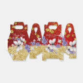 Rode gouden vlinders Weddenschap Bedankdoosjes (Uitgevouwen)