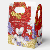 Rode gouden vlinders Weddenschap Bedankdoosjes (Geopend)