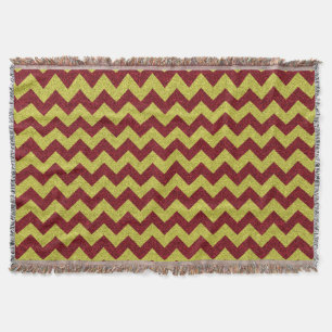 Rode & Gouden Zig Zag Glitters Deken