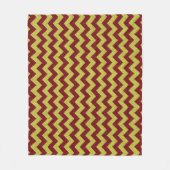 Rode & Gouden Zig Zag Glitters Fleece Deken (Voorkant)