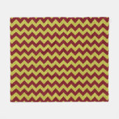 Rode & Gouden Zig Zag Glitters Fleece Deken (Voorkant (Horizontaal))
