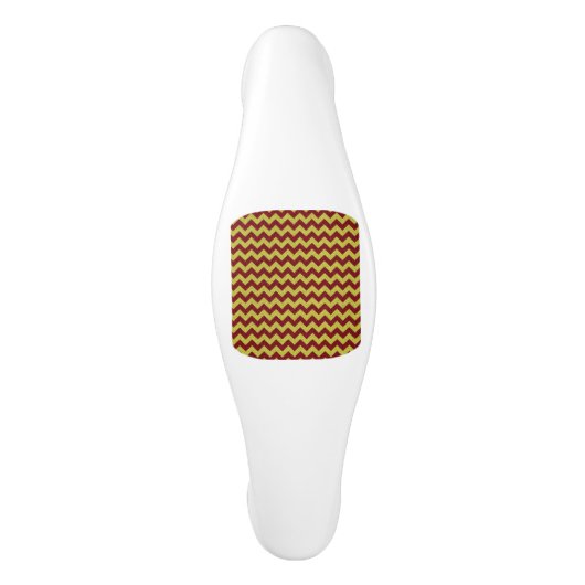 Rode & Gouden Zig Zag Glitters Keramische Kastgreep (Voorkant)