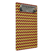 Rode & Gouden Zig Zag Glitters Mini Klembord (Schuin)
