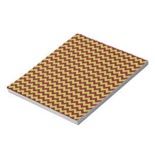 Rode & Gouden Zig Zag Glitters Notitieblok