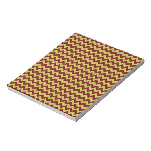 Rode & Gouden Zig Zag Glitters Notitieblok (Linkerzijde)