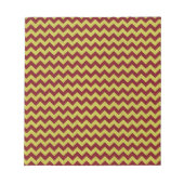 Rode & Gouden Zig Zag Glitters Notitieblok (Voorkant)