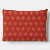 Rode | Gouden Zinnia Bloem Medaillons Etui (Voorkant)
