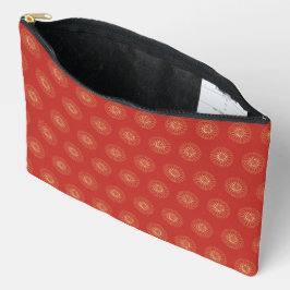 Rode | Gouden Zinnia Bloem Medaillons Etui