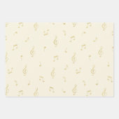 Rode Gouden Zwarte Muzieknote Cupcakes Bruidsmeisj Inpakpapier Vel (Voorkant 3)