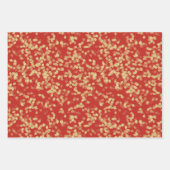 Rode Gouden Zwarte Muzieknote Cupcakes Bruidsmeisj Inpakpapier Vel (Voorkant)