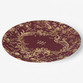 Rode goudgoud  goud papieren bordje (Gekanteld)