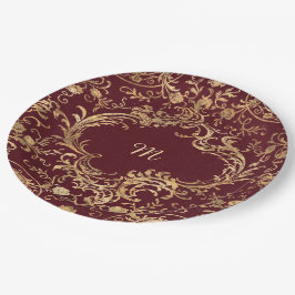 Rode goudgoud  goud papieren bordje