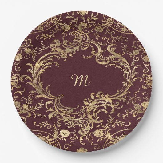 Rode goudgoud  goud papieren bordje (Voorkant)