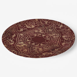 Rode goudgoud  goud papieren bordje