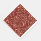 Rode goudgoud  goud servet (Hoek)