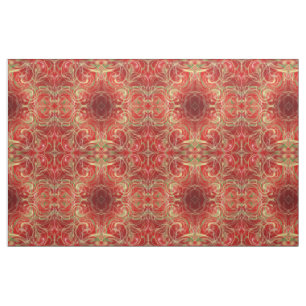 rode goudgroene Stof, kleurrijke huistextiel Stof