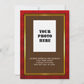 Rode goudLijst bruin Afstuderen Kaart (Achterkant)