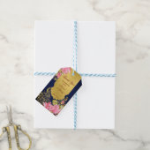 Rode goudpauwoog Indische bruiloft Cadeaulabel (Met Touw)