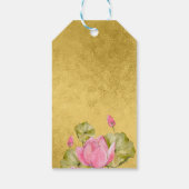 Rode goudpauwoog Indische bruiloft Cadeaulabel (Achterkant)