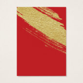 Rode goudpenseel met weergavekaarten visitekaartje (Achterkant)