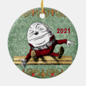  rode goudpomp met kerst keramisch ornament (Achterkant)