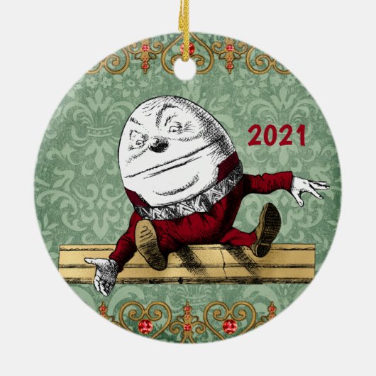  rode goudpomp met kerst keramisch ornament (Achterkant)