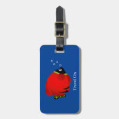 Rode Goudvis Personaliseer Bagagelabel (Voorkant verticaal)